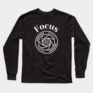 Focus White Illusion Design Long Sleeve T-Shirt